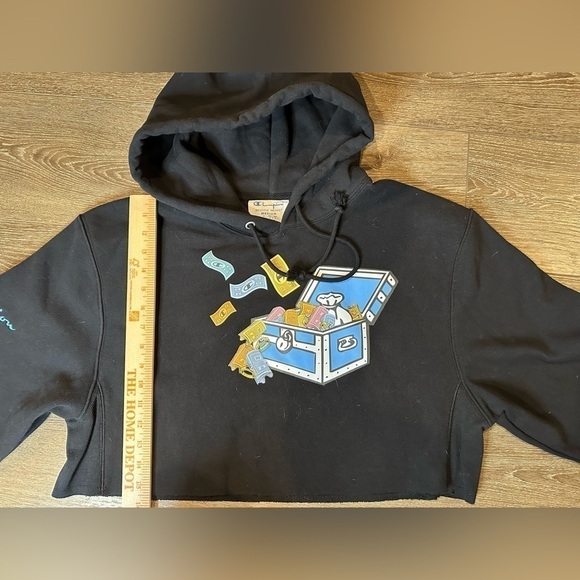 Champion x Monopoly Cropped Women’s Hoodie Reverse Weave - Picture 9 of 9